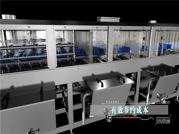 周轉箱清洗機，塑料盤清洗機，高壓噴淋洗筐機